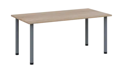 CRTR 160 jídelní stůl, kovová podnož stříbrná, deska 25 mm, 1600x800 mm, dub bardolino